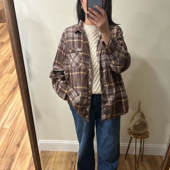 aerie Tops - Aerie Brown Flannel